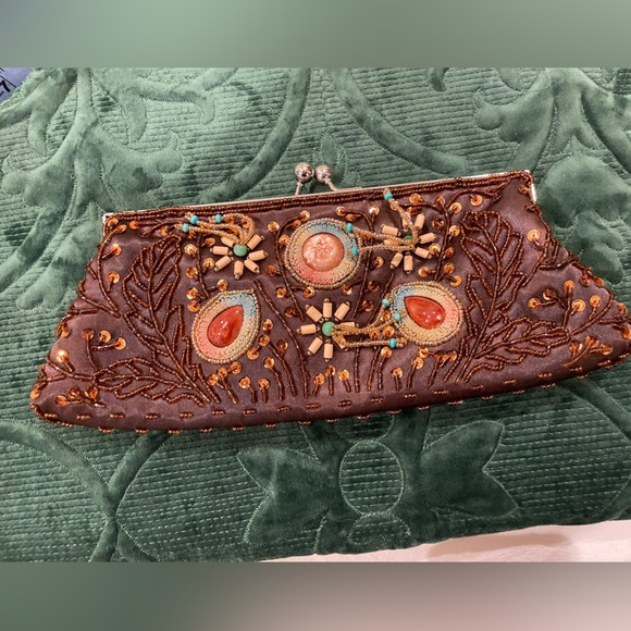 Y2K brown beaded purse - Picture 6 of 8